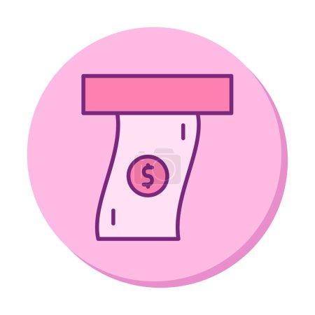Téléchargez les illustrations : Symbole de paiement, billet de banque en dollars à payer, dessin d'icône vectorielle - en licence libre de droit