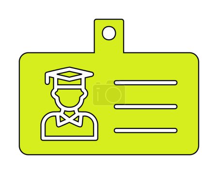 Ilustración de Id estudiante tarjeta icono vector ilustración - Imagen libre de derechos