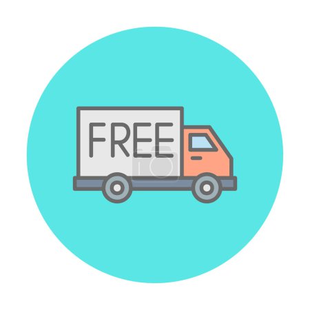 Illustration for Free delivery vector icon. flat style symbol. pictogram  isolated - Royalty Free Image