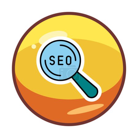 Ilustración de Optimización de motores de búsqueda, concepto SEO - Imagen libre de derechos