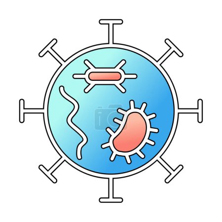 Illustration for Covid-19 particle sign, vector illustration design, virus icon - Royalty Free Image