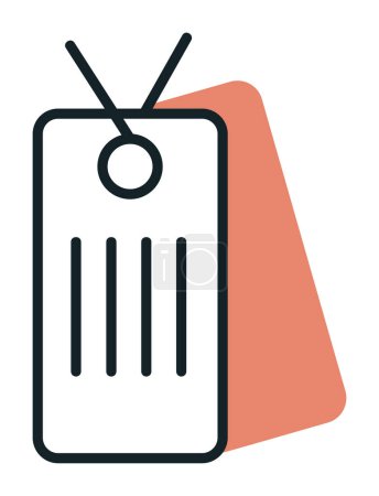 Ilustración de Perro etiqueta icono de vector, vector de ilustración - Imagen libre de derechos