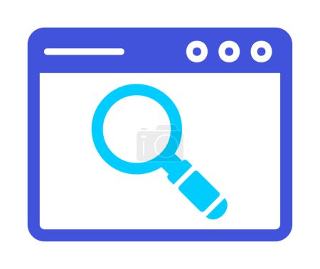 Ilustración de Navegador simple icono de búsqueda, ilustración de vectores - Imagen libre de derechos