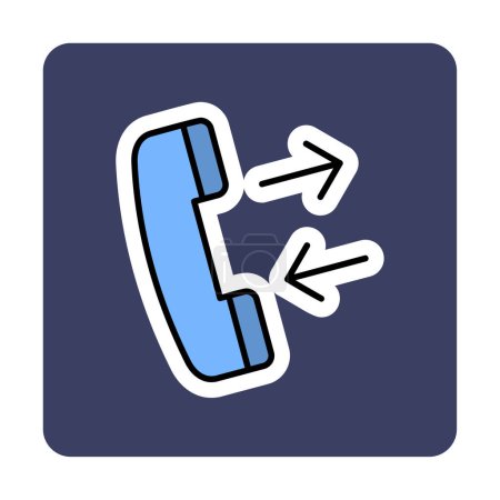 Ilustración de Llamada telefónica. icono web vector ilustración diseño - Imagen libre de derechos