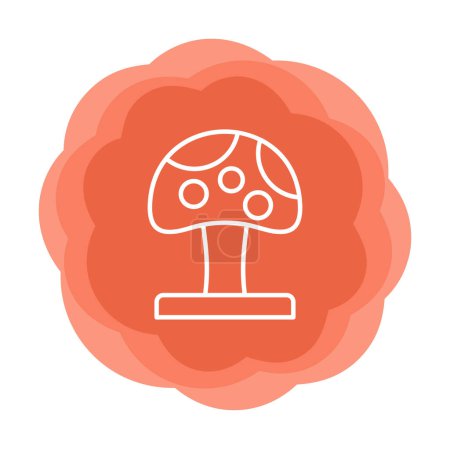 Ilustración de Mushroom icon, vector illustration simple design - Imagen libre de derechos
