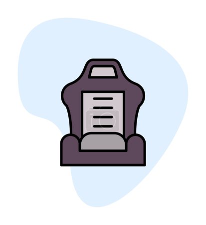 Illustration for Car Seat icon, vector illustration - Royalty Free Image