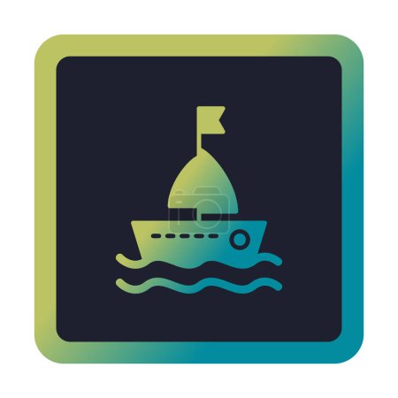 Ilustración de Simple icono de velero aislado. ilustración vectorial - Imagen libre de derechos