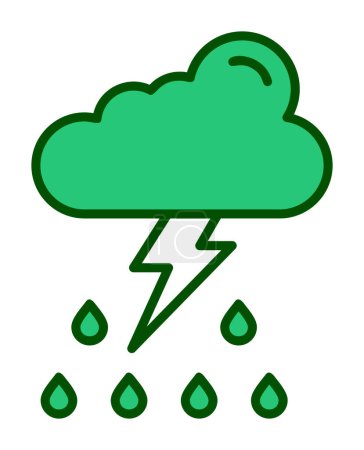 Ilustración de Thunder tiempo icono vector ilustración diseño - Imagen libre de derechos