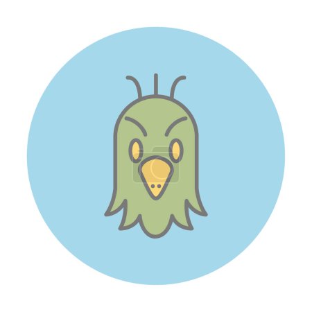 Téléchargez les illustrations : Élégant perroquet tête logo vecteur illustration design - en licence libre de droit