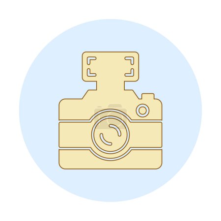 Téléchargez les illustrations : Icône de l'appareil photo, illustration vectorielle - en licence libre de droit