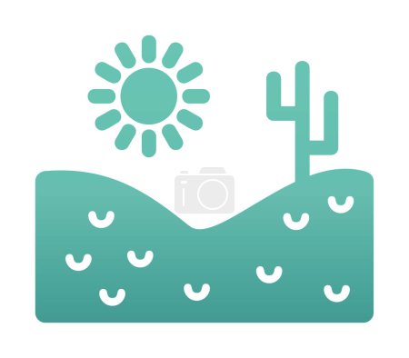 Illustration for Desert landscape icon vector illustration design - Royalty Free Image