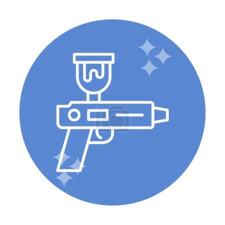 Téléchargez les illustrations : Spray Gun icon vector illustration - en licence libre de droit