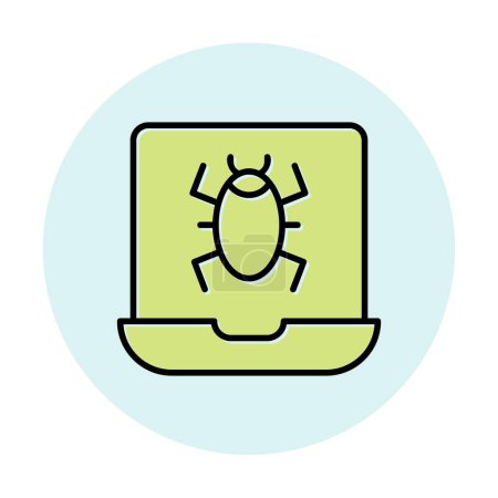 Ilustración de Virus infectados Icono portátil - Icono de malware - Imagen libre de derechos
