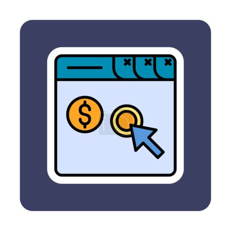 Ilustración de Simple icono de pago por clic, ilustración vectorial - Imagen libre de derechos