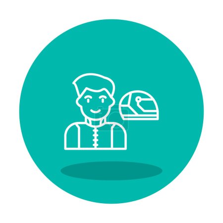 Illustration for Car Racer icon, vector illustration - Royalty Free Image