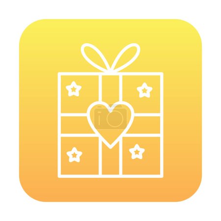 Illustration for Gift box with heart icon vector illustration design - Royalty Free Image