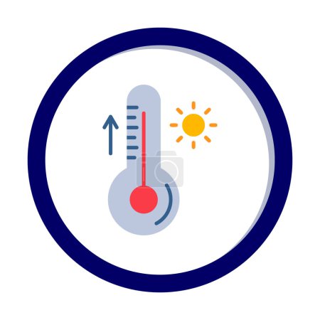 Illustration for Thermometer web icon, vector illustration - Royalty Free Image
