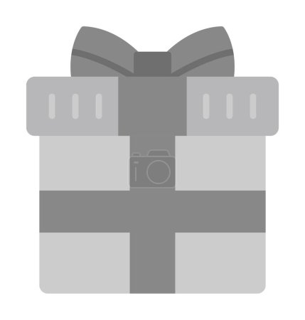Illustration for Box with gift icon. flat style. vector illustration. isolated on white background. - Royalty Free Image
