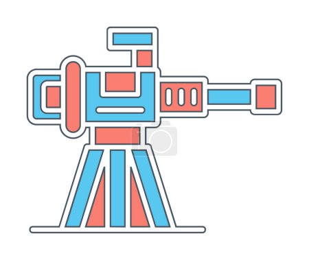 Maschinengewehr-Symbol-Vektor-Illustration