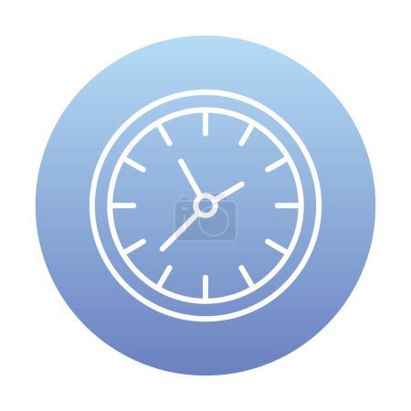 Téléchargez les illustrations : Icône de l'horloge, illustration vectorielle, symbole de temps - en licence libre de droit