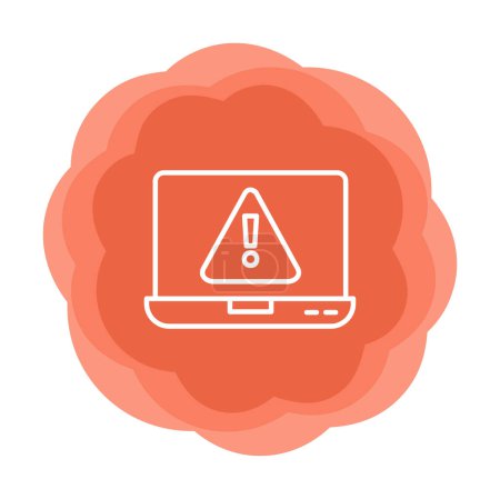 Illustration for Error vector illustration, Adware vector line flat icon for concept and graphic design. - Royalty Free Image