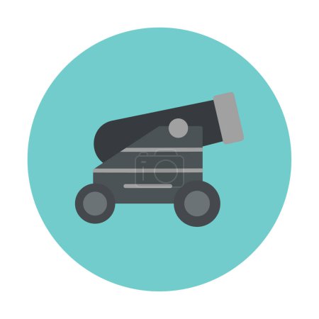 Artillery web icon, vector illustration 