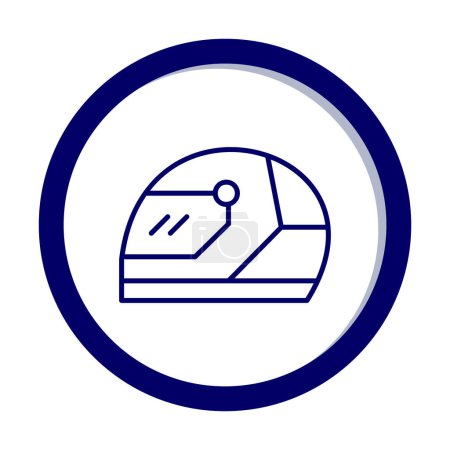 Illustration for Racing Helmet icon vector illustration - Royalty Free Image