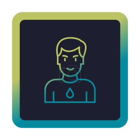 Téléchargez les illustrations : Simple Survivant personne avatar icône, illustration vectorielle - en licence libre de droit