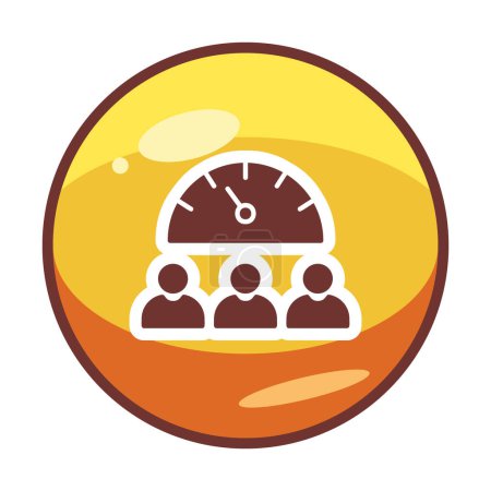 Illustration for Team Work Speed icon, vector illustration - Royalty Free Image