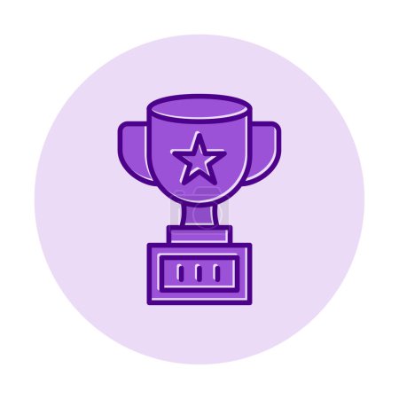 Illustration for Simple trophy  line vector icon  illustration - Royalty Free Image