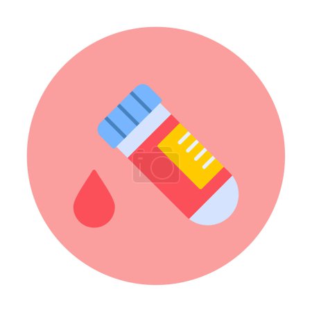 Test sanguin icône web, illustration vectorielle