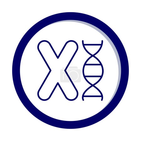 Illustration for Flat Chromosome icon vector illustration design - Royalty Free Image