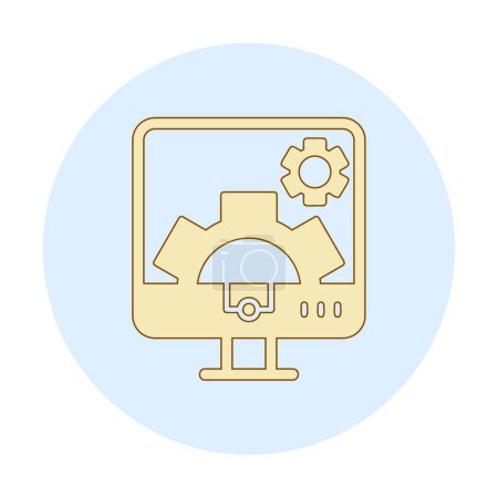 Illustration for Computer Settings icon, vector illustration - Royalty Free Image
