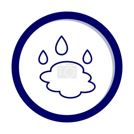 Ilustración de Gotas de agua y charco icono, ilustración vetor - Imagen libre de derechos