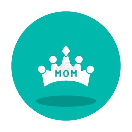 Ilustración de Madre icono de la corona, vector de ilustración - Imagen libre de derechos
