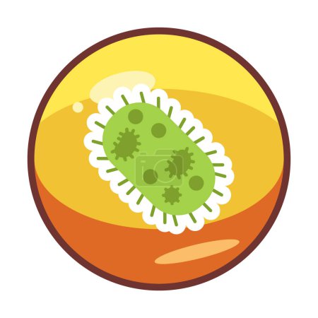Ilustración de Plano Microorganismo icono vector ilustración diseño - Imagen libre de derechos