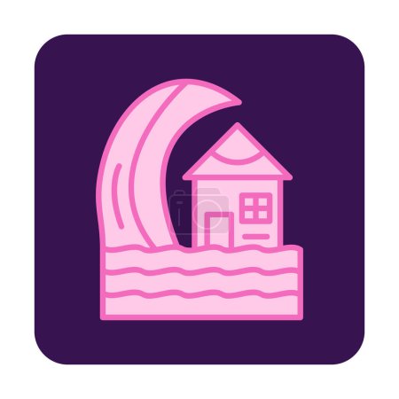 Illustration for Simple Tsunami icon, vector illustration - Royalty Free Image
