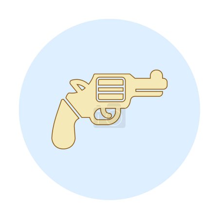 Téléchargez les illustrations : Illustration simple pistolet plat design - en licence libre de droit