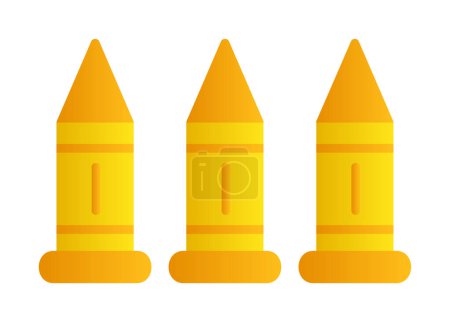 Illustration for Military gun bullets vector icon. Symbol, logo illustration. Vector graphics - Royalty Free Image