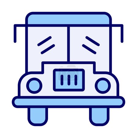 Illustration for School  bus. web icon simple illustration - Royalty Free Image