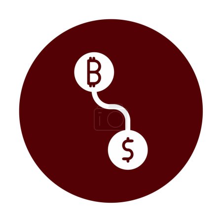 Téléchargez les illustrations : Illustration vectorielle de change crypto-monnaie Bitcoin - en licence libre de droit
