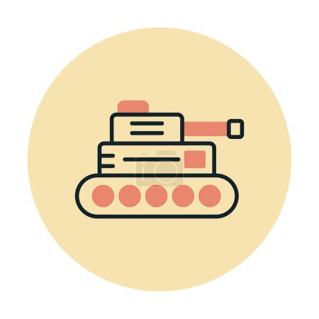 Ilustración de Icono del tanque militar vector ilustración - Imagen libre de derechos