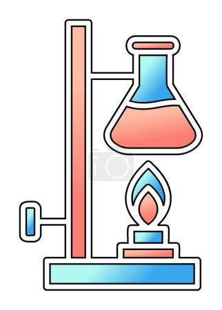 Téléchargez les illustrations : Icône simple d'expérience chimique, illustration vectorielle - en licence libre de droit