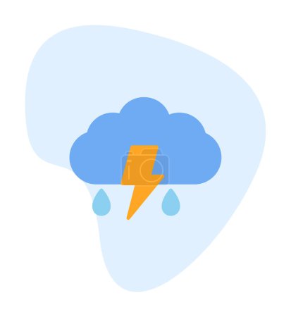 Illustration for Thunder  weather icon vector illustration - Royalty Free Image