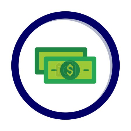 Illustration for Dollar money line icon, vector illustration - Royalty Free Image