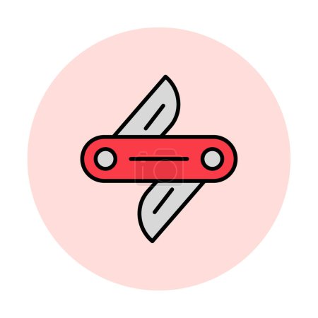 Schweizer Messer Icon Vektor isoliert auf weißem Hintergrund 