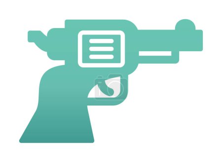 Téléchargez les illustrations : Illustration vectorielle icône pistolet - en licence libre de droit