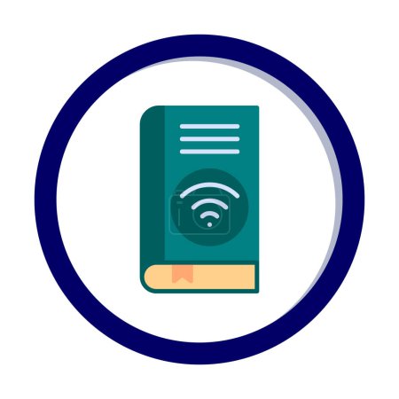 Illustration for Wifi book icon vector illustration - Royalty Free Image