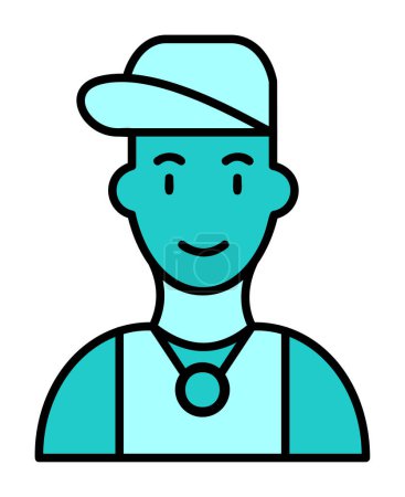Ilustración de Hip Hop Hombre icono vector ilustración - Imagen libre de derechos