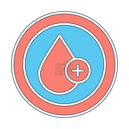 Ilustración de Icono web gota de sangre, ilustración vectorial - Imagen libre de derechos